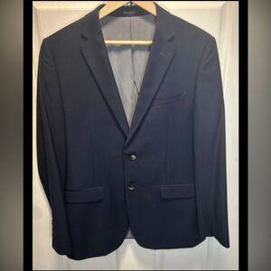 Tiglio Luxe Italian Navy Blue Blazer Sport Coat Mens 40R Super 150’s Merino Wool